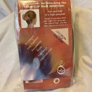 Toni Pony Claw Clip Hair addition / extension light brown color in original pkg